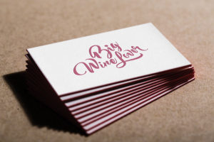 Визитки, изготовленные с применением технологии "высокая печать"